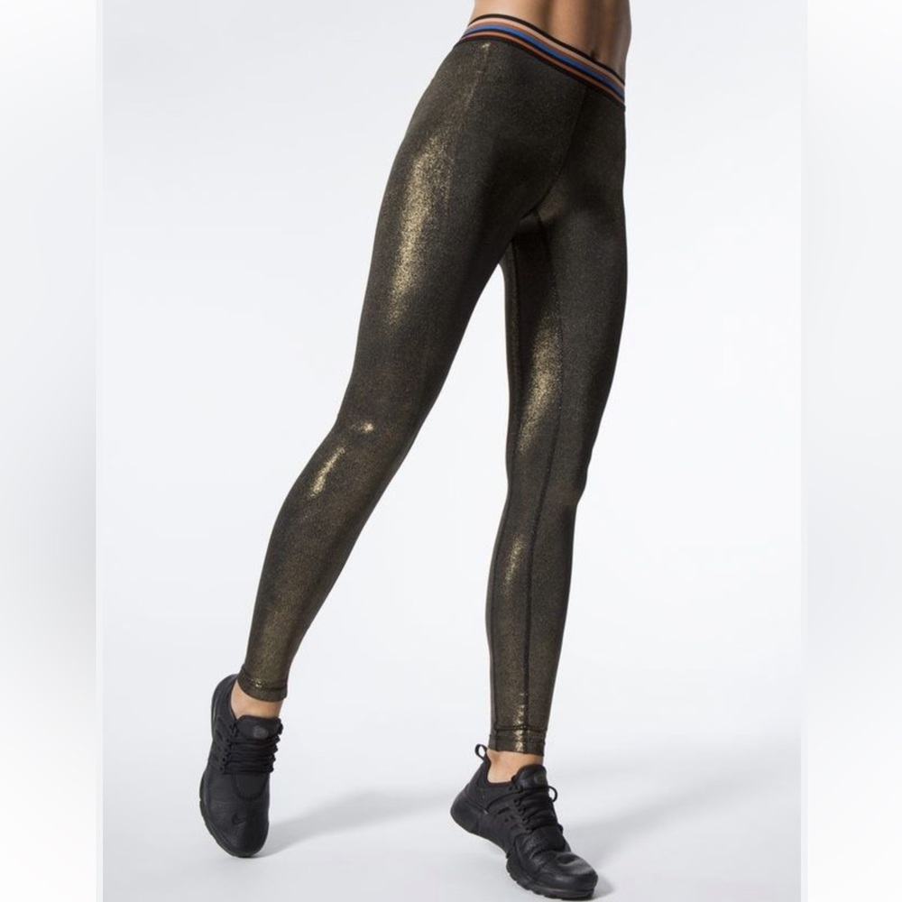 NWOT L’URV Disco City 3/4 Glitter Legging